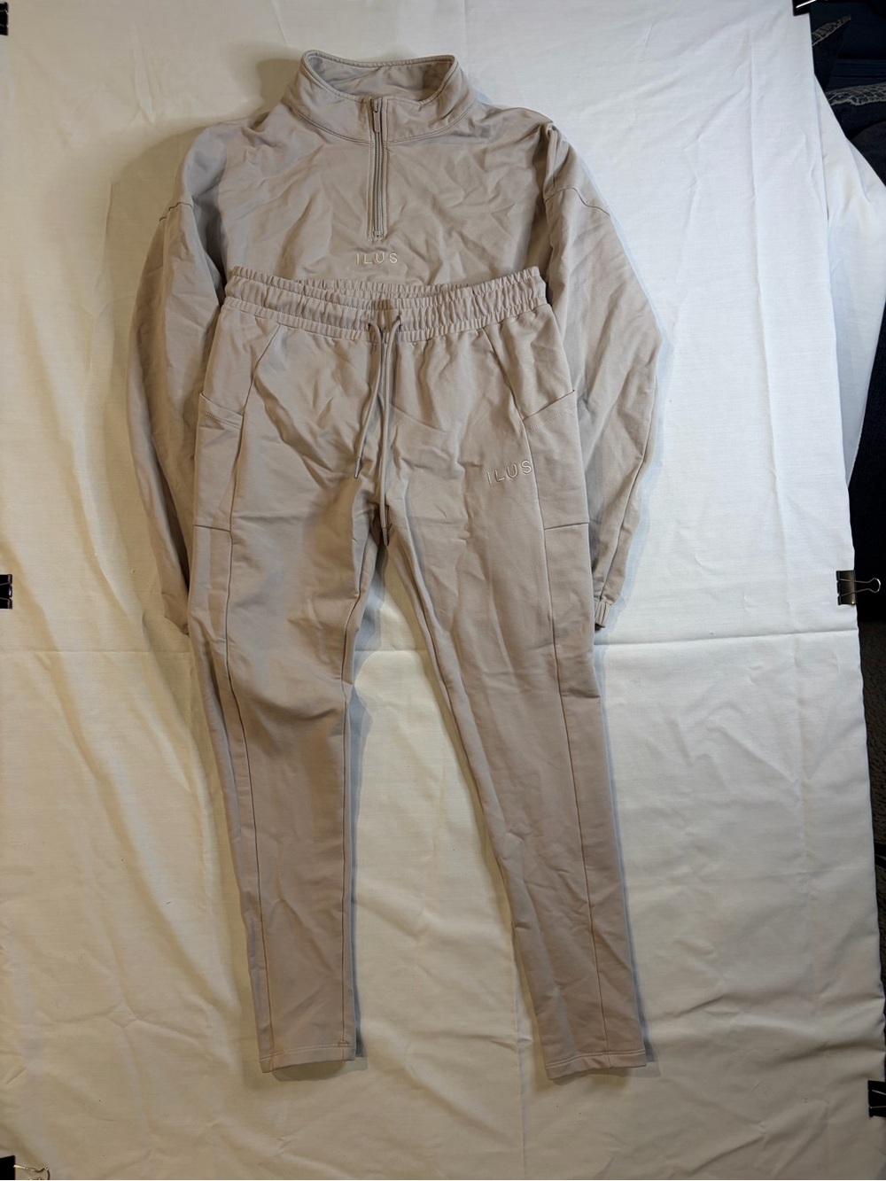 Unk Men's Light Beige Jogger Sweatpants Set